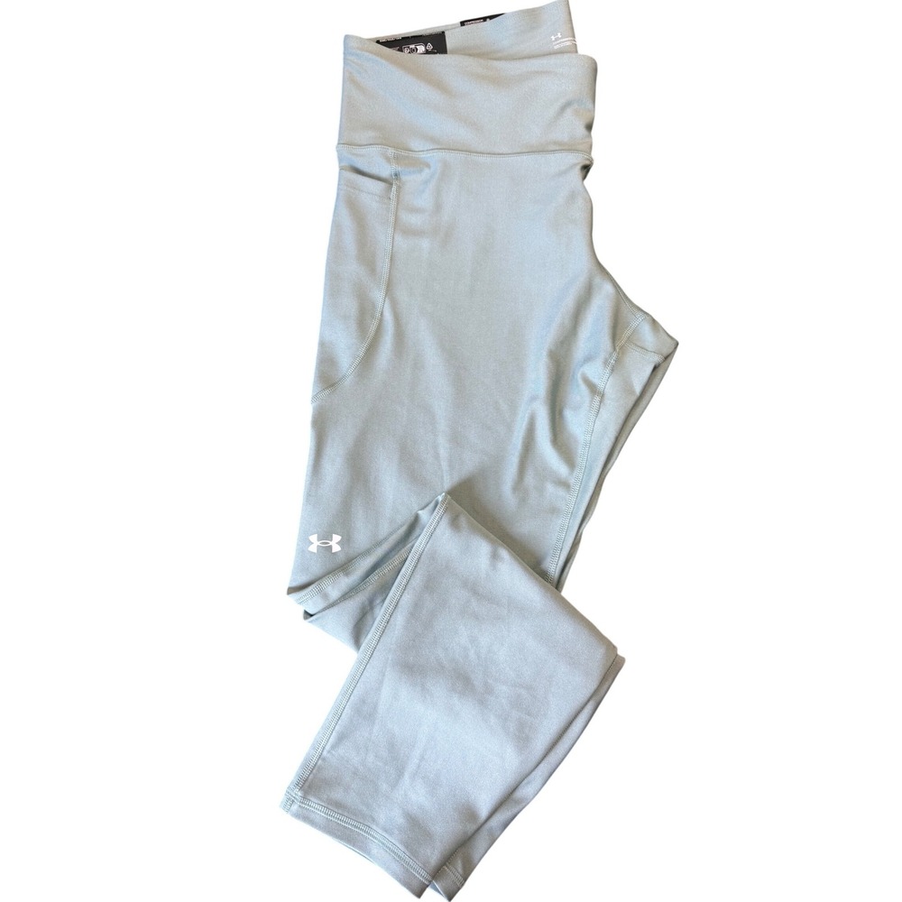 Under Armour Tech HiRise Leggings Sage Green Compression Tights 1365336 2XL NEW
